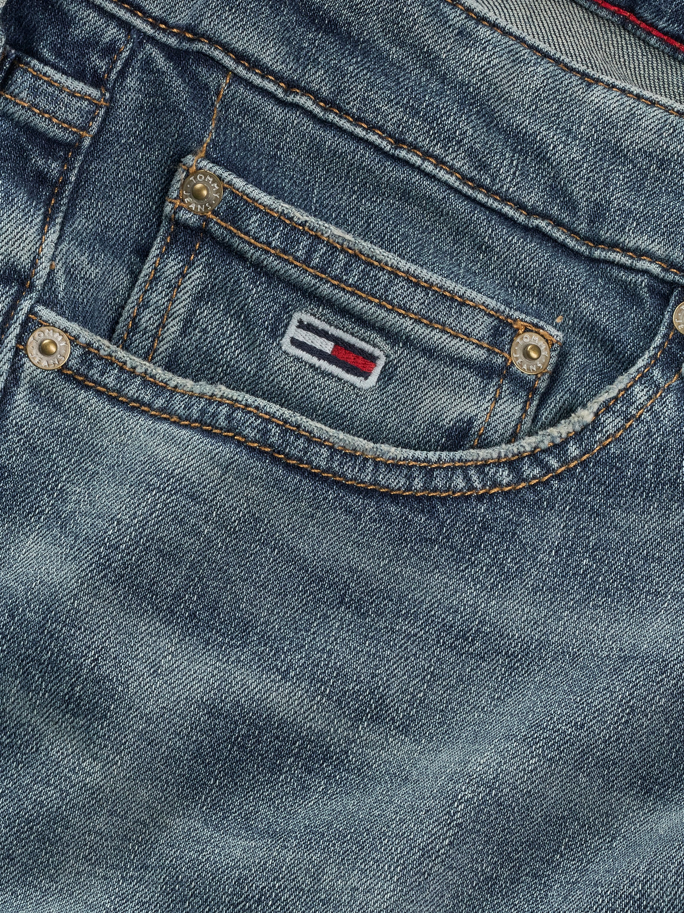 Tommy Jeans Slim-fit-Jeans »Scanton Slim«, Slim‑Fit‑Jeans mit mittlerer Leibhöhe, 5‑Pocket‑Design