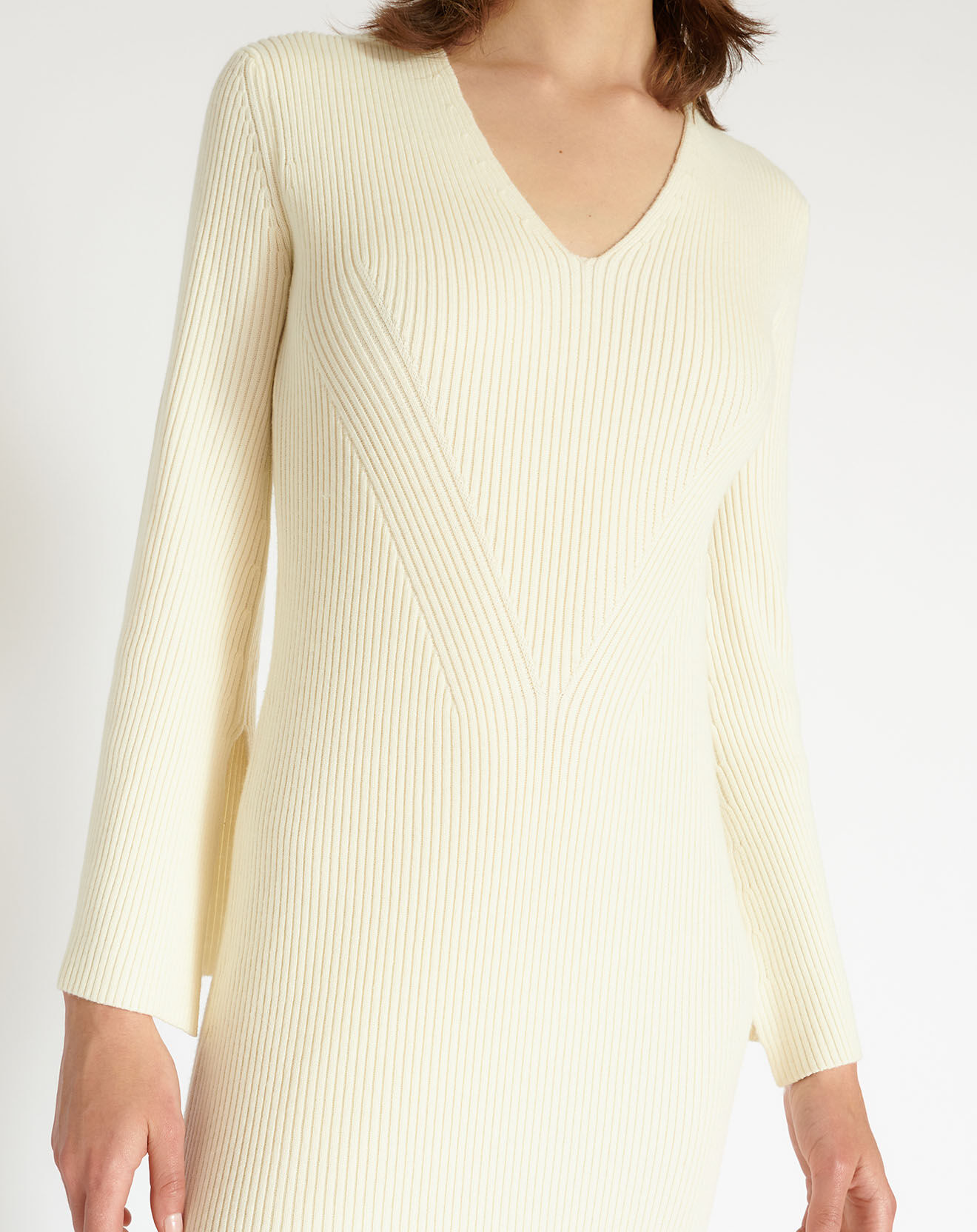 Zapa Robe en Laine mélangée Reda écrue
