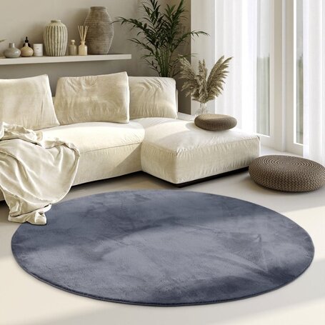 Vloerkleed Leon Rond - Antraciet