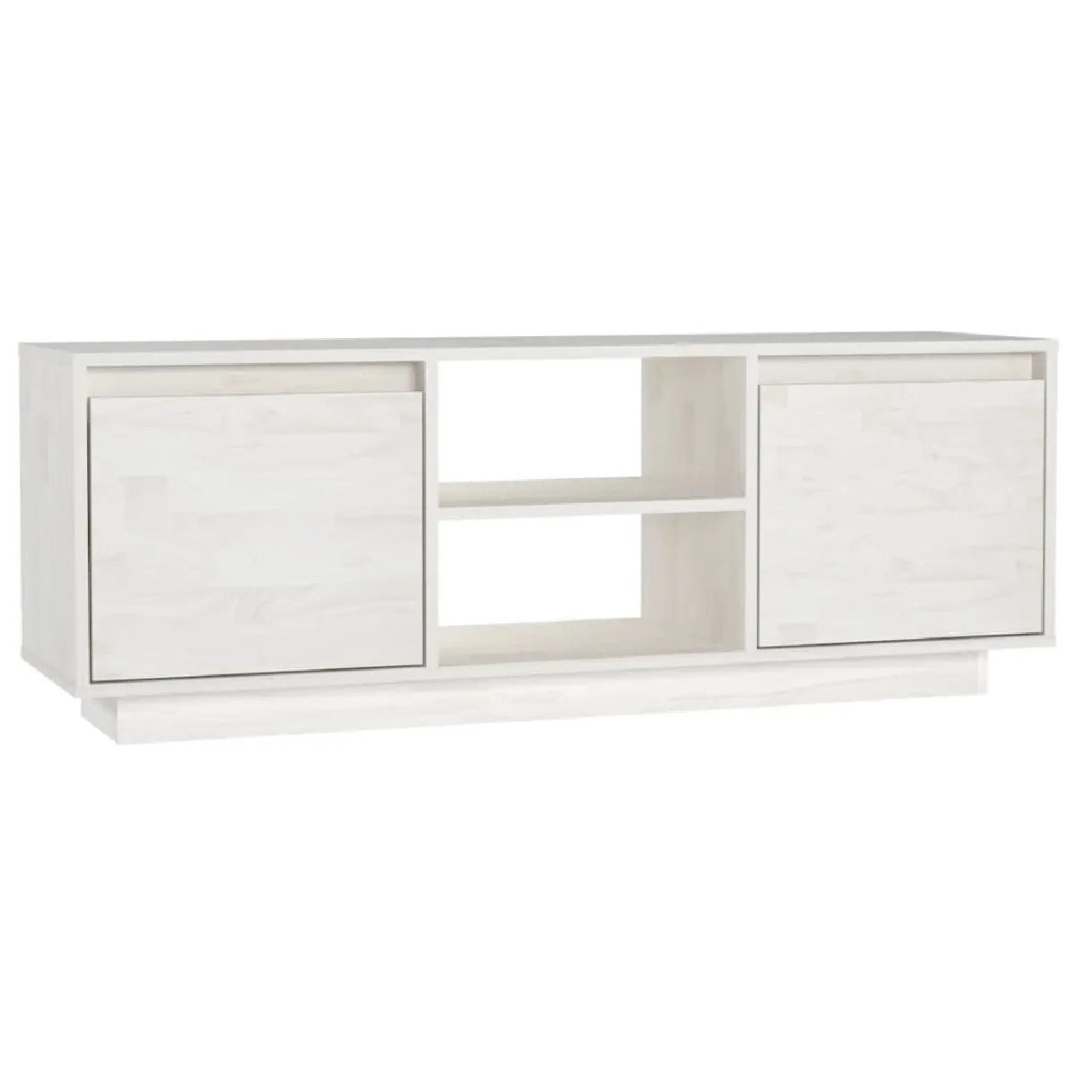 vidaXL Meuble TV blanc pin massif