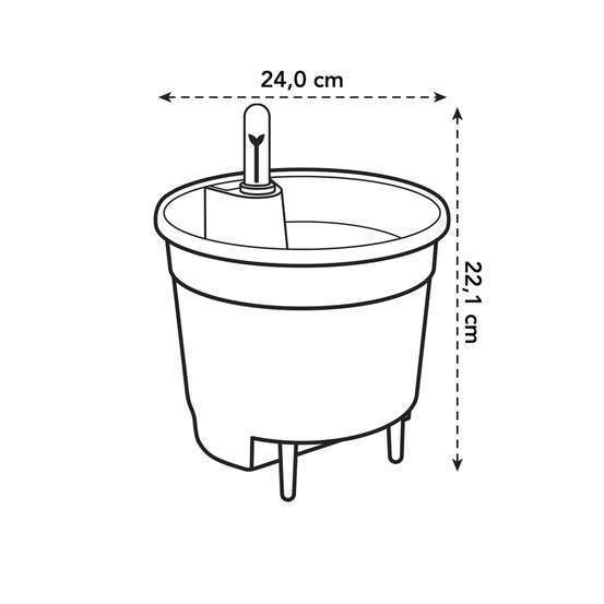 Self-Watering insert living noir 24cm