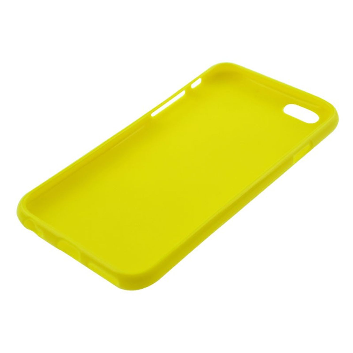 TPU Backcover Hülle gepunktet für Handy Apple iPhone 6 Plus Gelb / Weiß