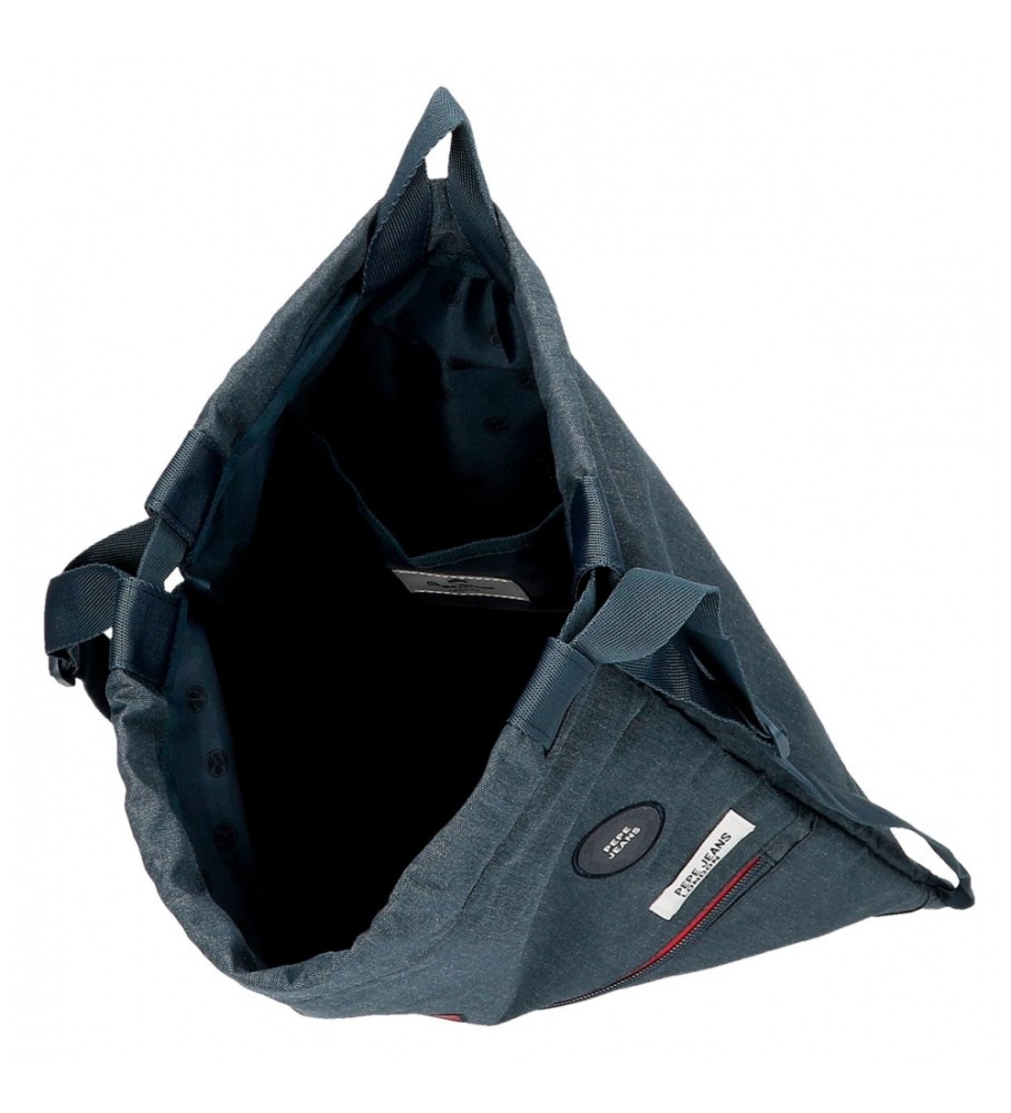 Mochila com cordão Pepe Jeans Kay, cinza