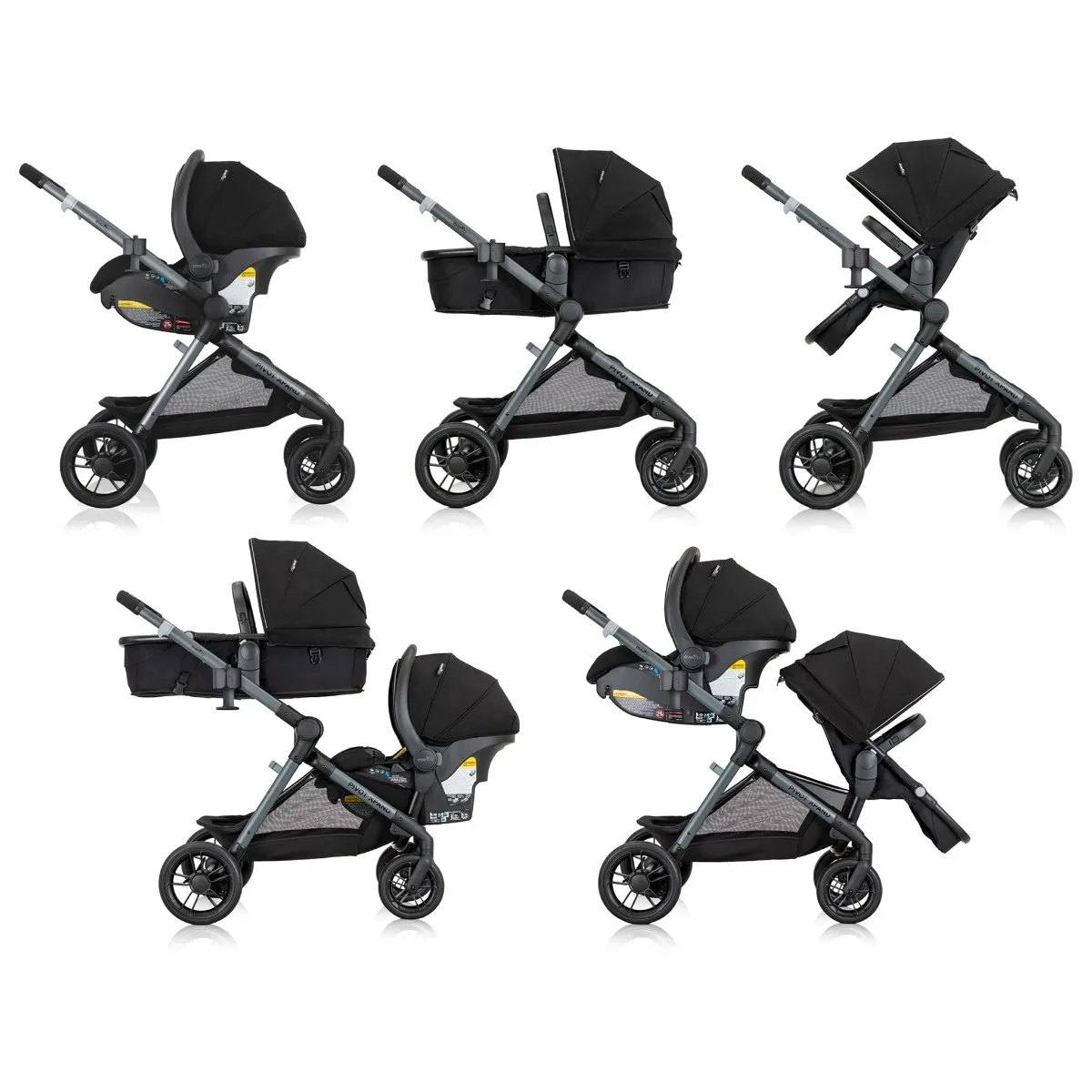 Evenflo Système de Voyage Pivot Xpand - Noir Ayrshire