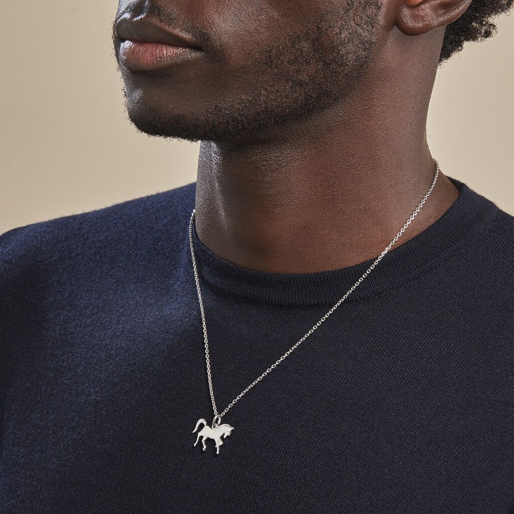 Pendentif Matahina Argent Blanc