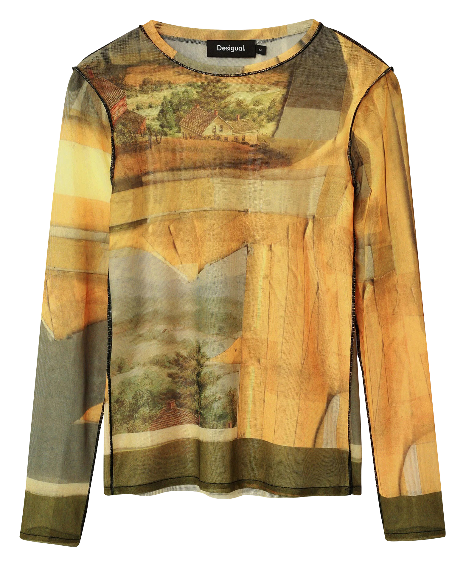 Tee-shirt ajusté artistique | Jaune