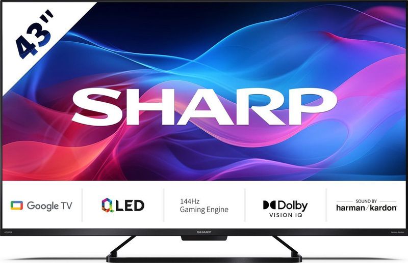 Sharp - Aquos 43GR8265 - 43 inch - 144Hz - 4K UHD QLED - Google TV - 2024
