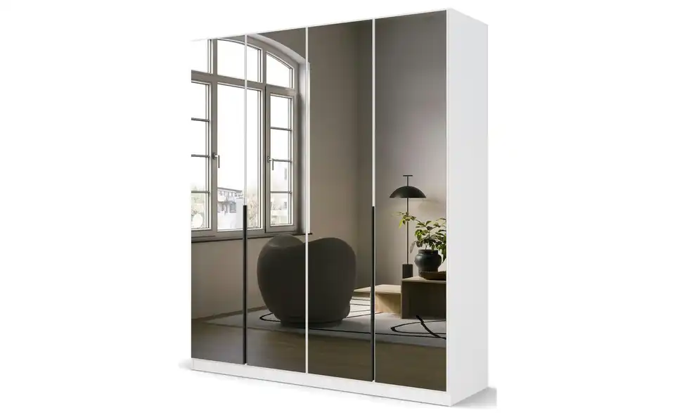 Drehtürenschrank Skyla Weiß 181 cm