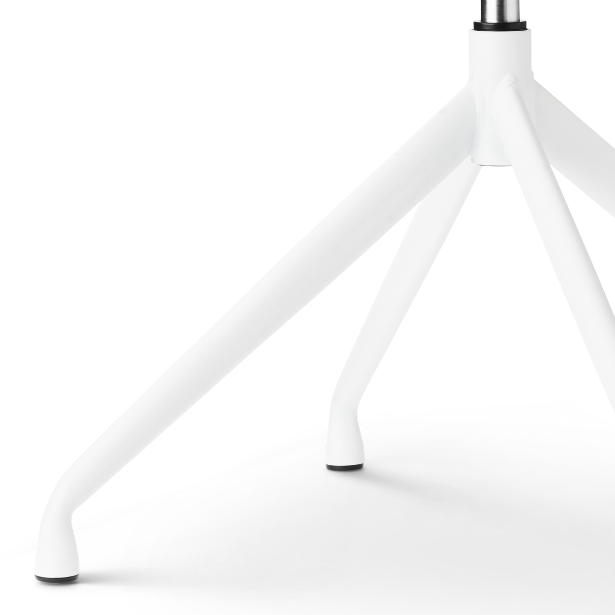 Eetkamerstoel Nola-Otis grijs draaibaar - wit onderstel