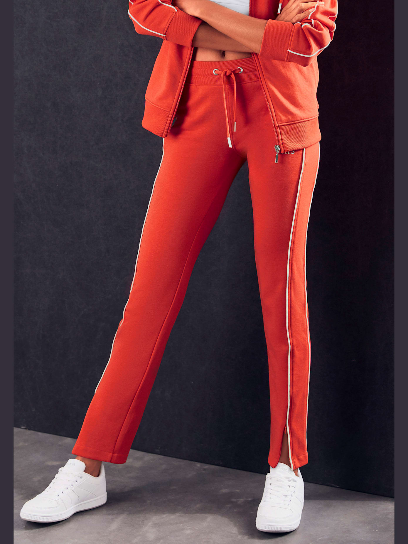 Pantalon molletonné pantalon détente confortable avec passepoil