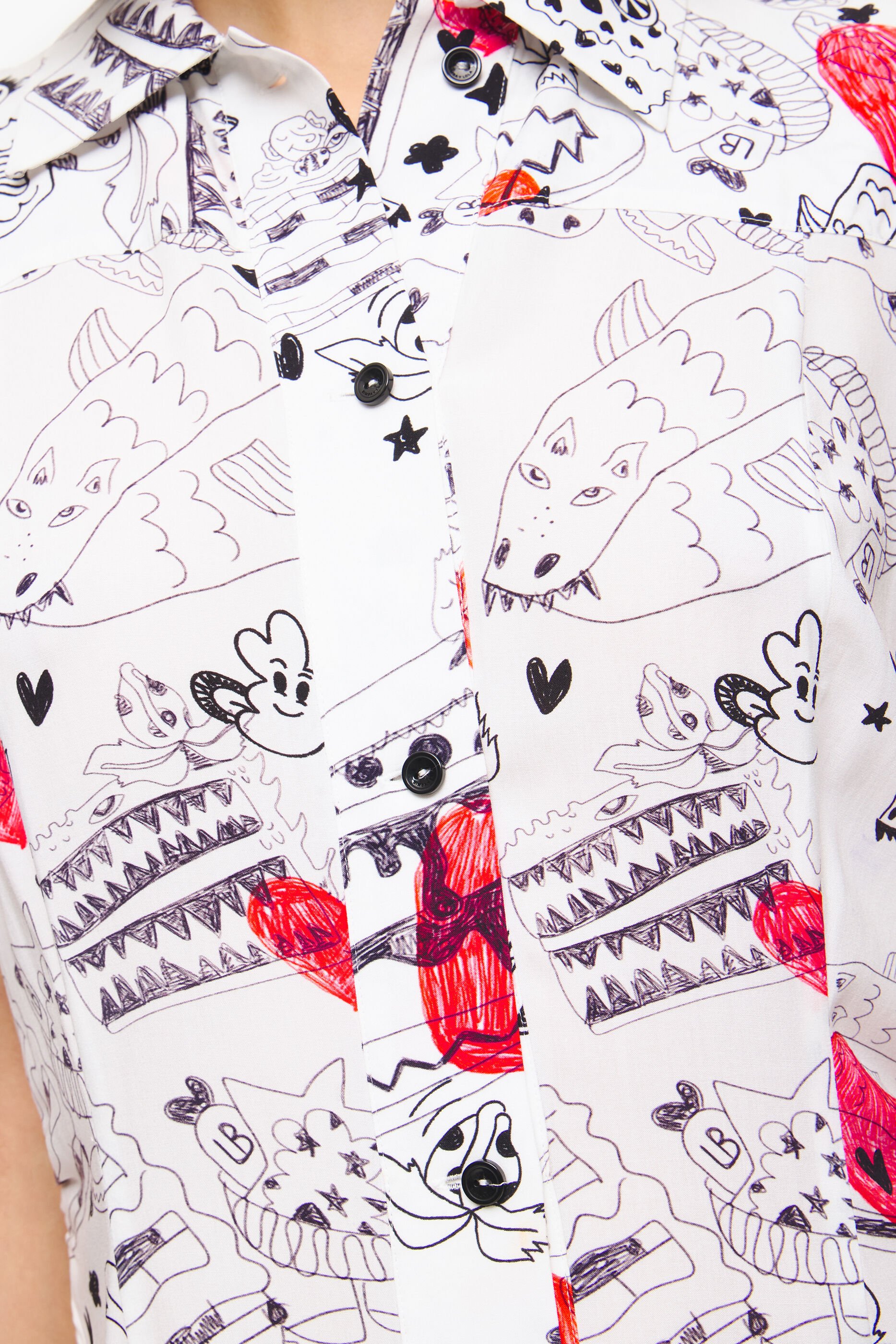Vestido longo com estampa de coração da Nickname