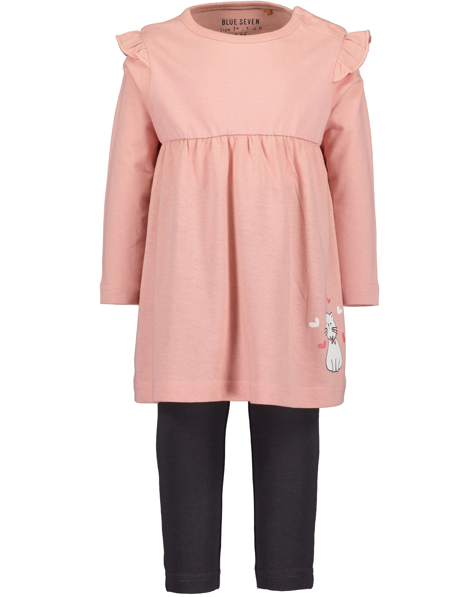 Tunikashirt CAT LOVE mit Leggings in rosa