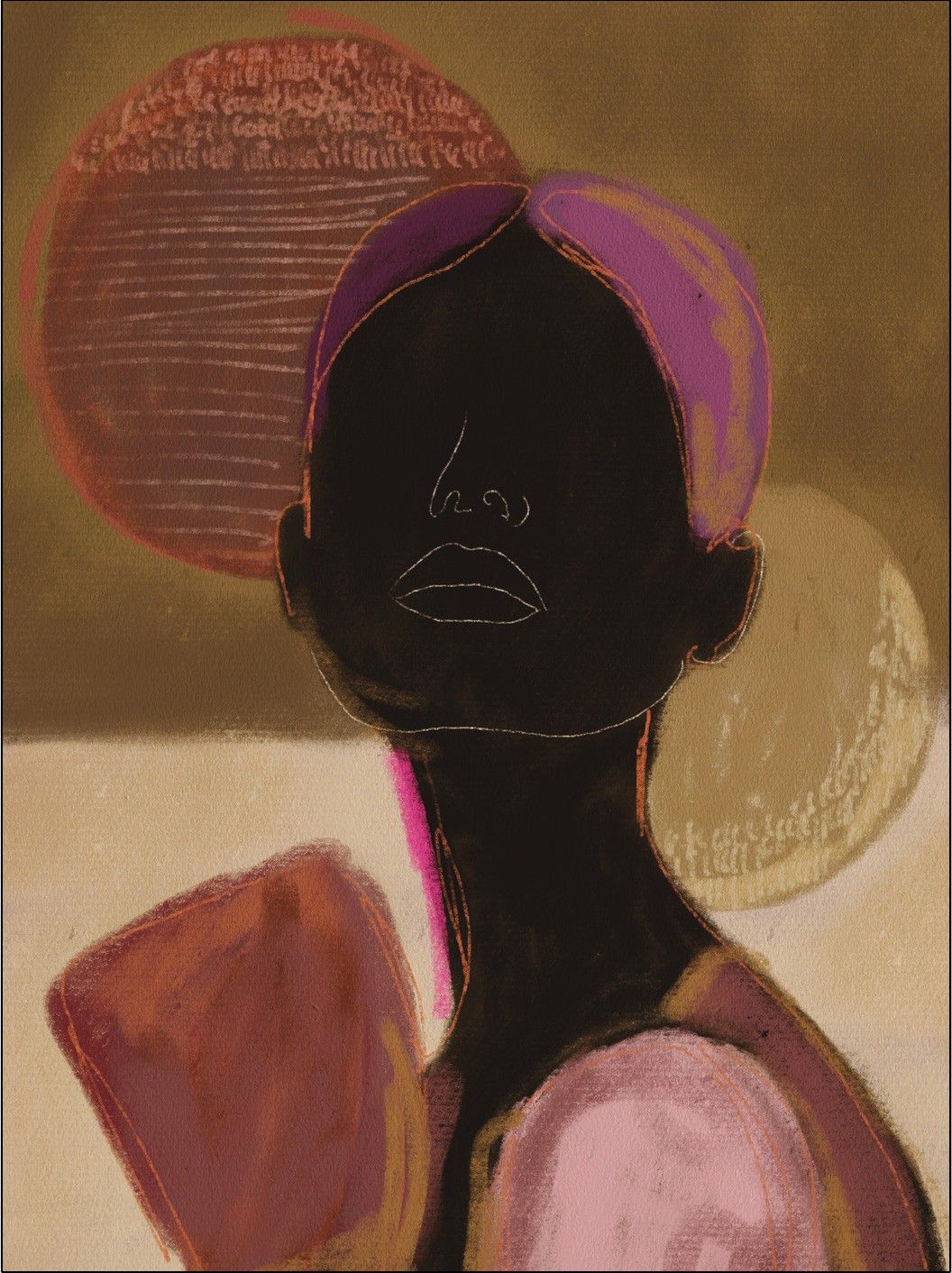 Wandkleed Silhouette Lady