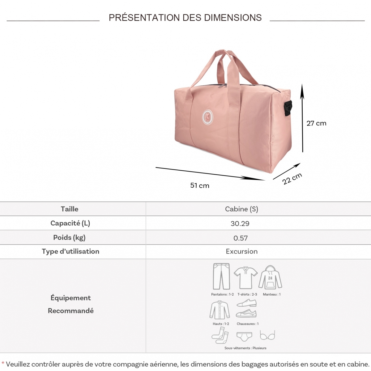 Cactus Sac de voyage week-end 30L Cactus polyester sans roulettes