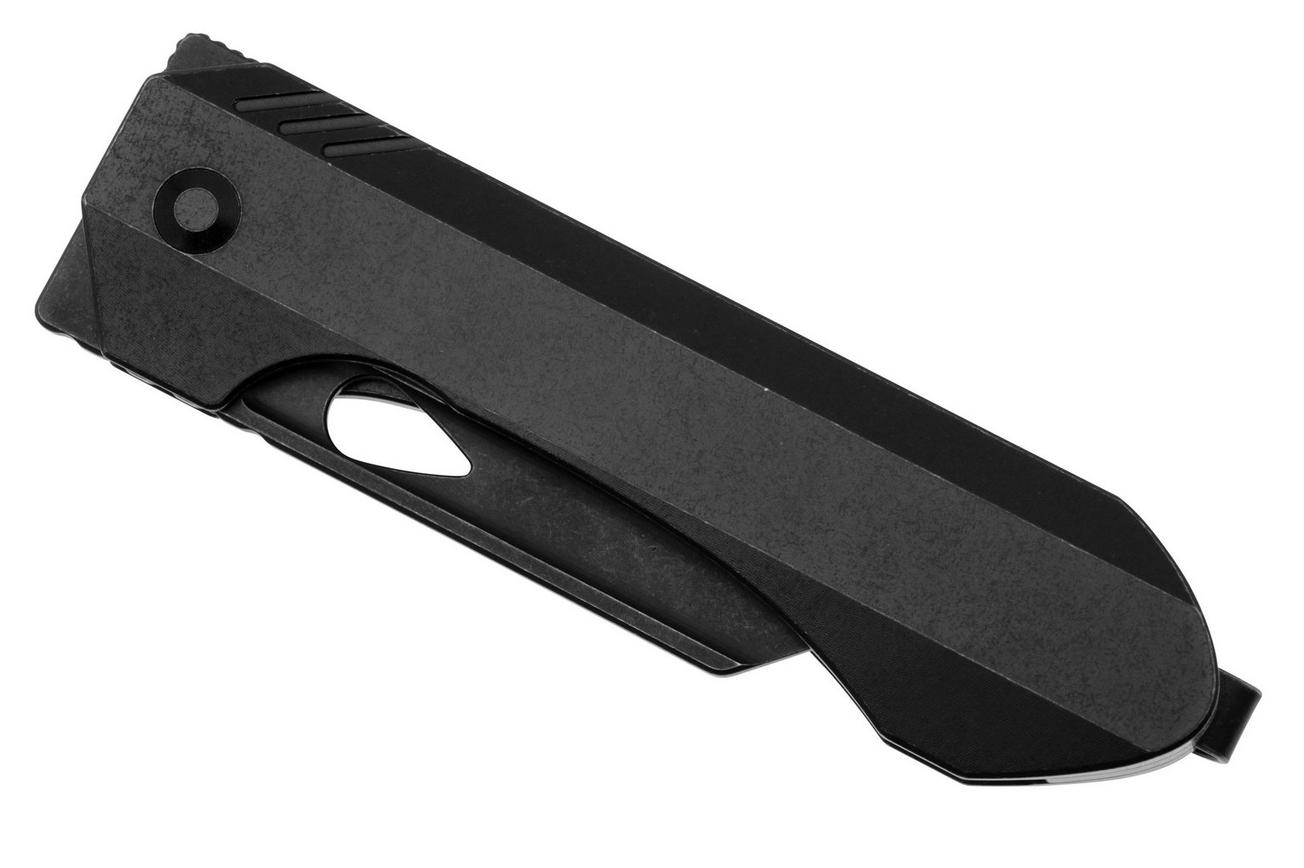 Kizer Huldra KI3665A1 Blackwashed S35VN, Black Titanium, zakmes, Mason Hayes design
