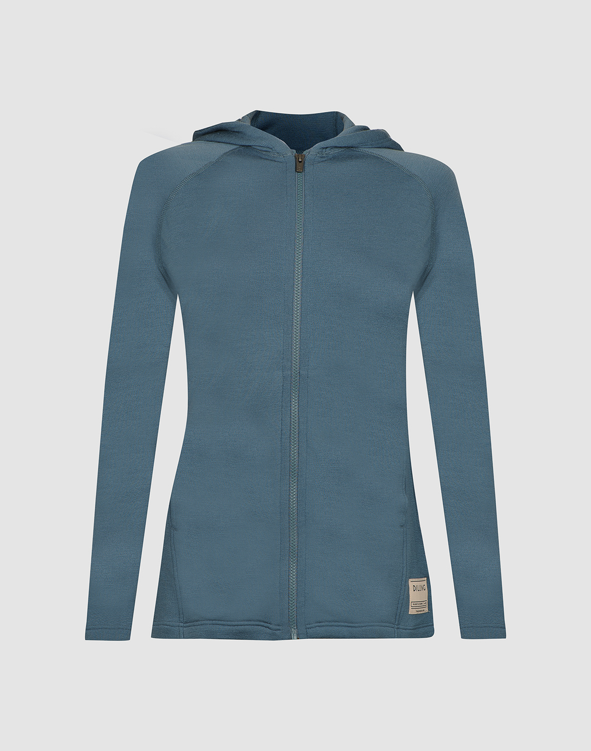 Vest met capuchon van merinowollen terry voor dames