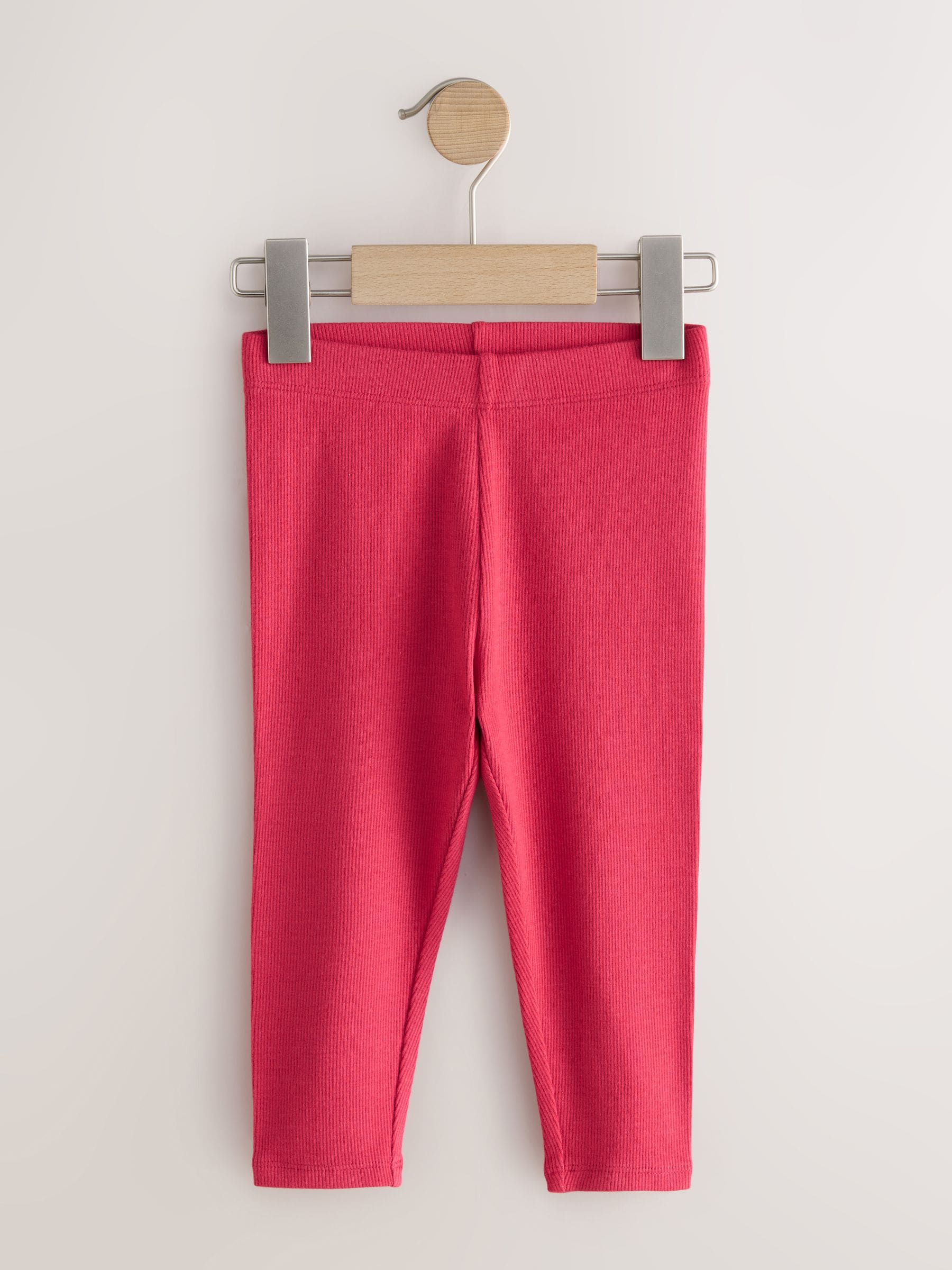 Roze - Verpakking van 5 geribbelde Leggings (3mnd -7jr)