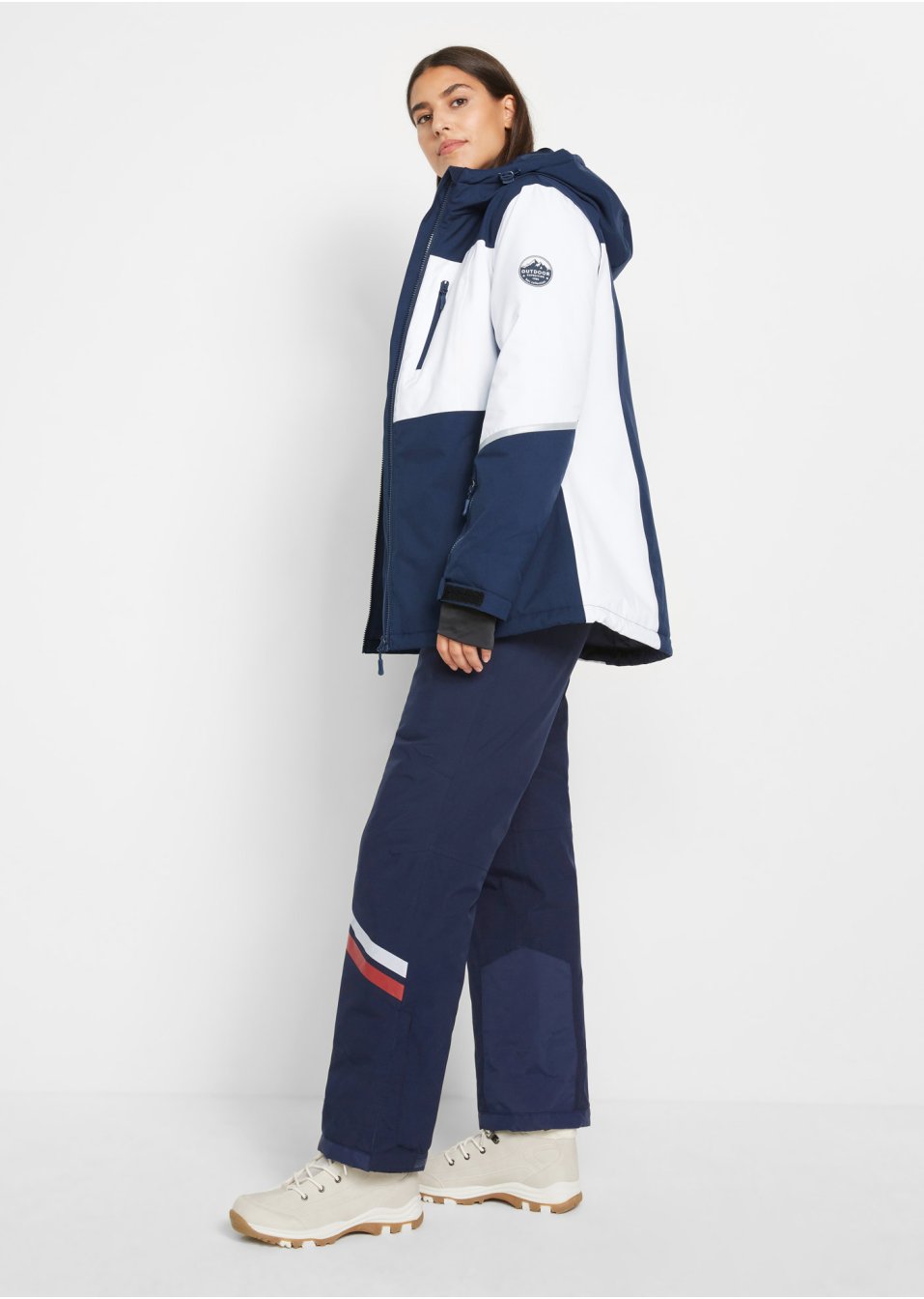 Veste de ski fonctionnelle à capuche, étanche