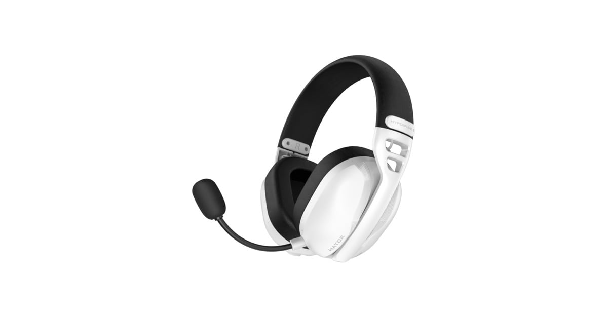 HatorHyperpunk 3 Wireless over-ear gaming headset  (Wit, 2.4GHz / Bluetooth 5.4 / USB-C)