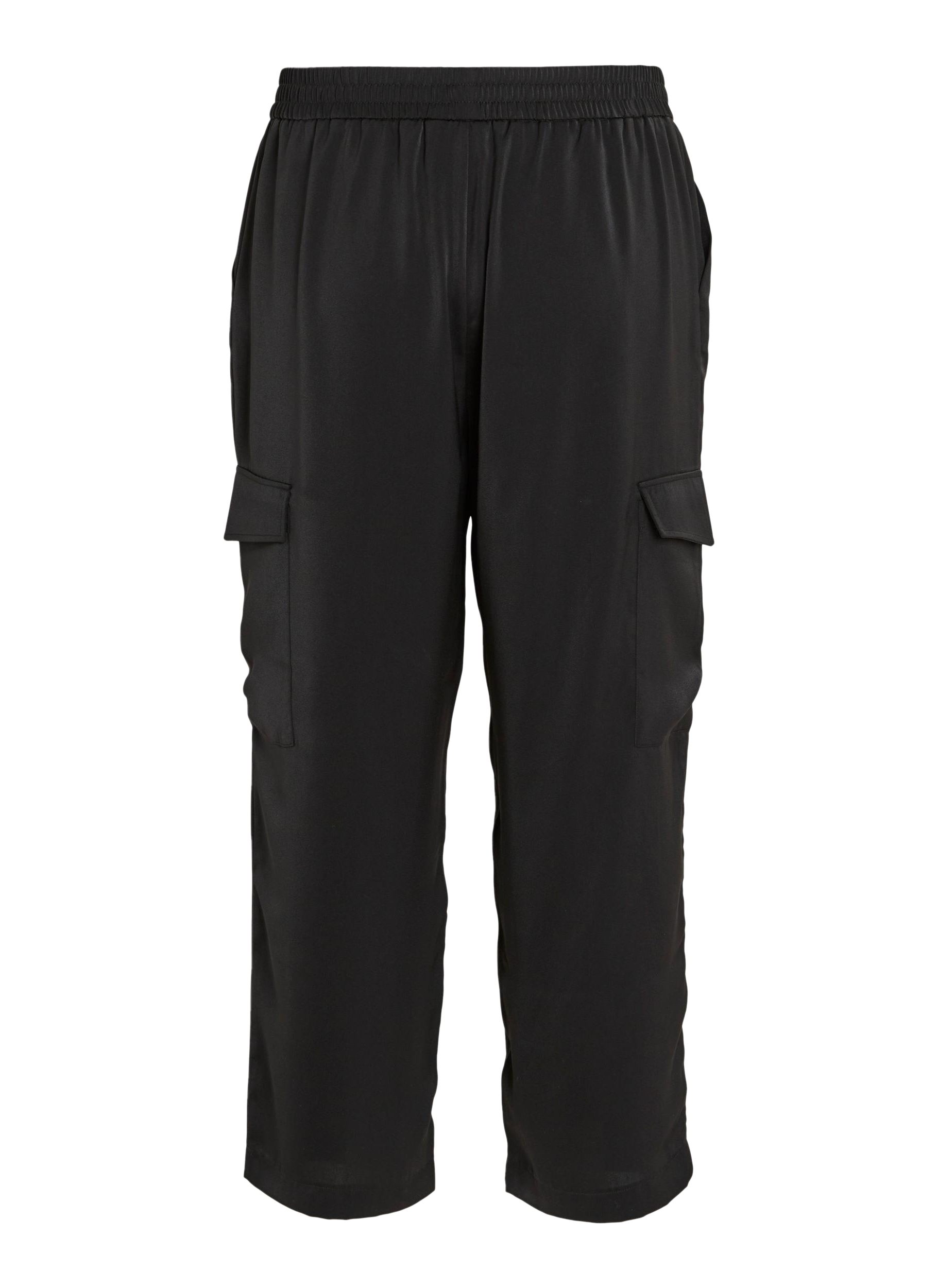 ELMA - Pantalon droit fluide cargo | Noir