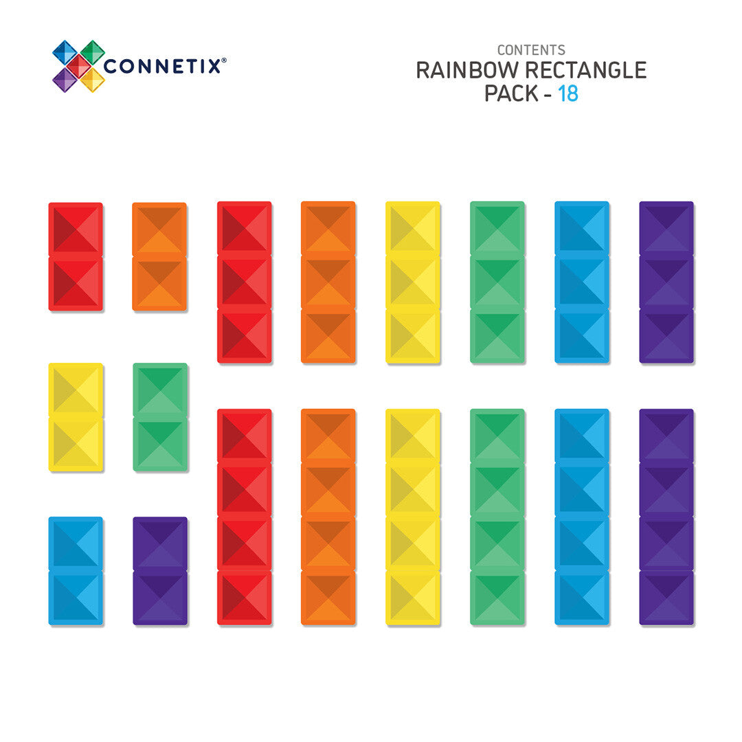 Connetix magnetische tegels rectangle rainbow