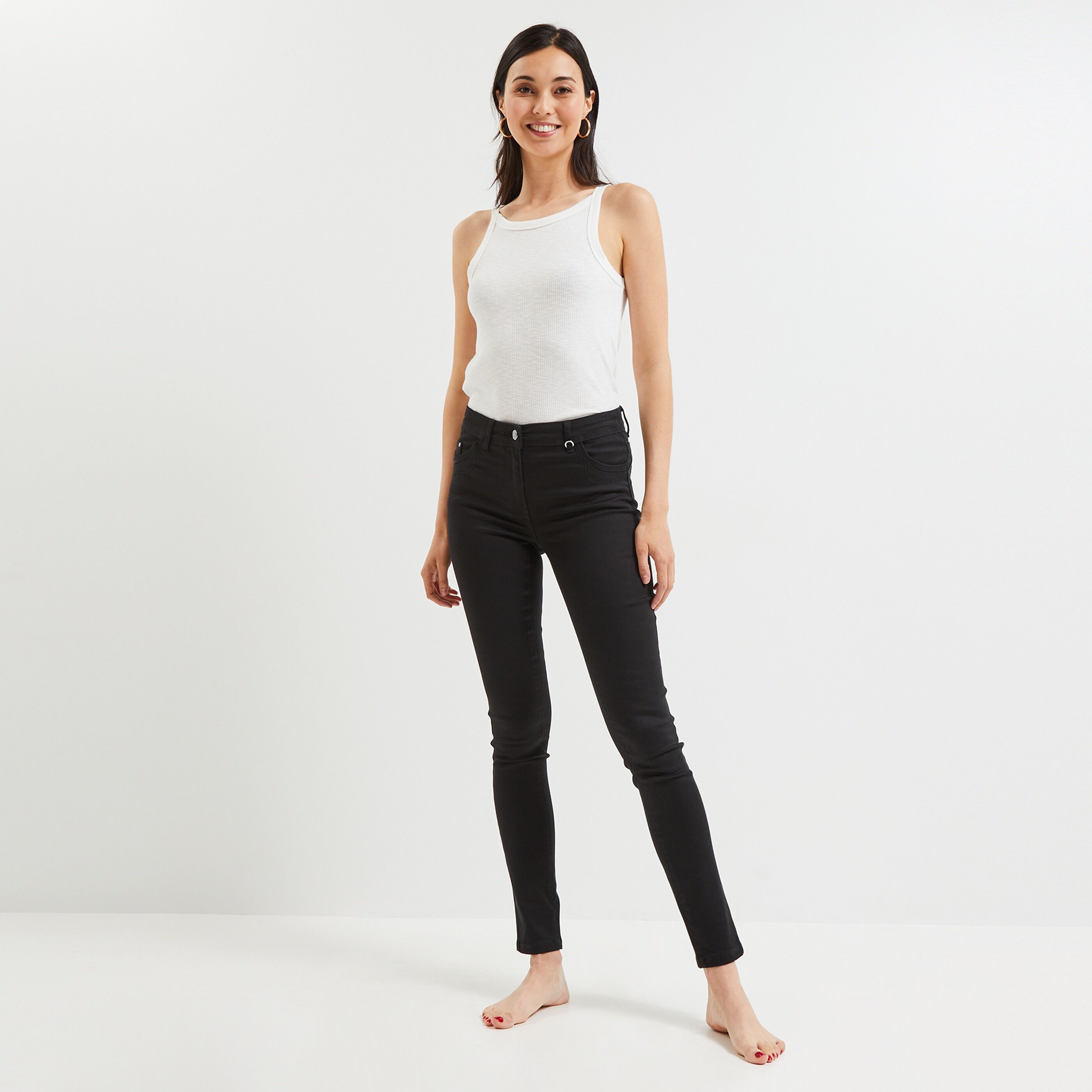 Jean slim push up RIO femme - BLACK