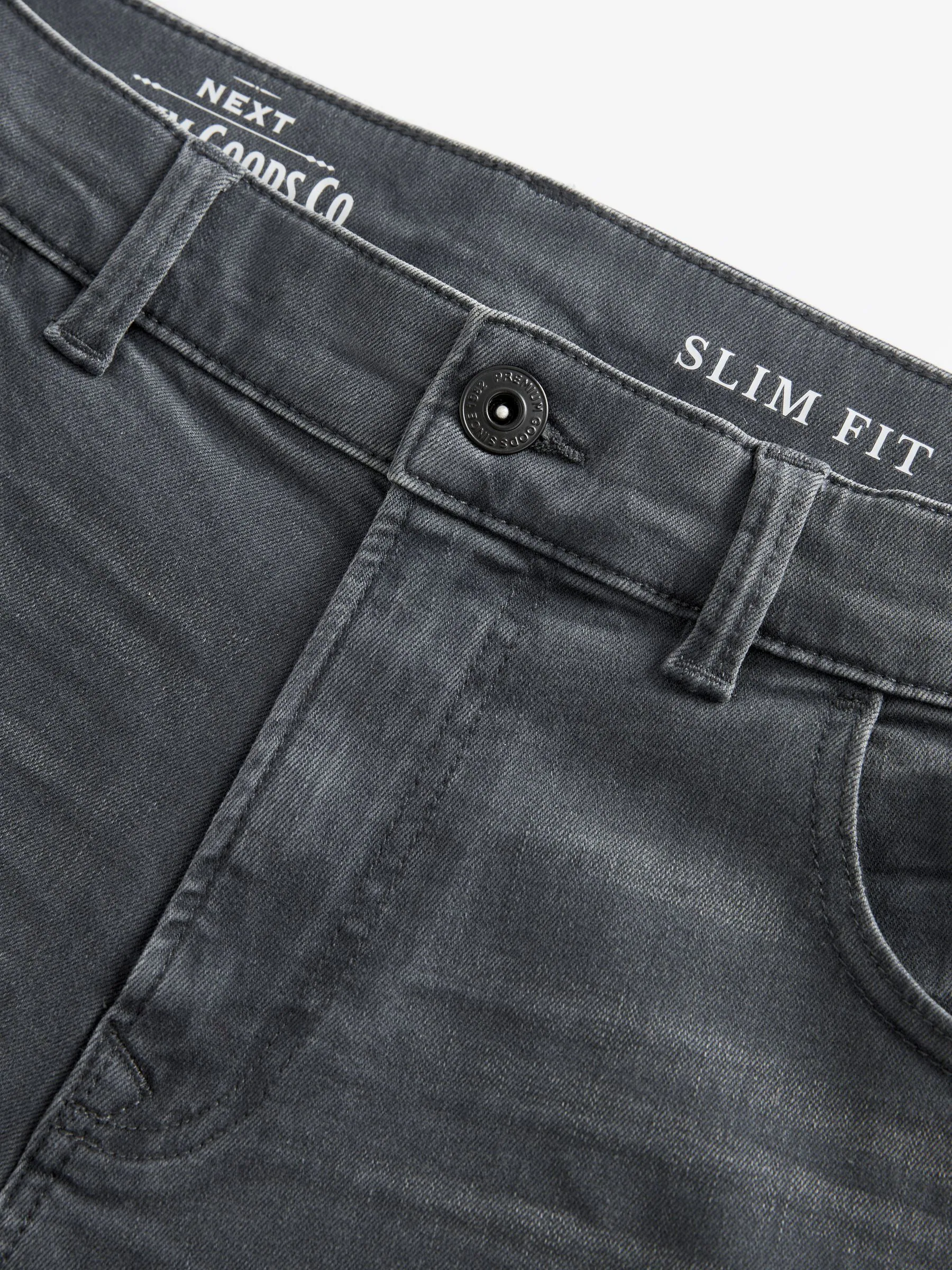 Antracietgrijs - Enkele - Slim fit klassieke stretchy jeans