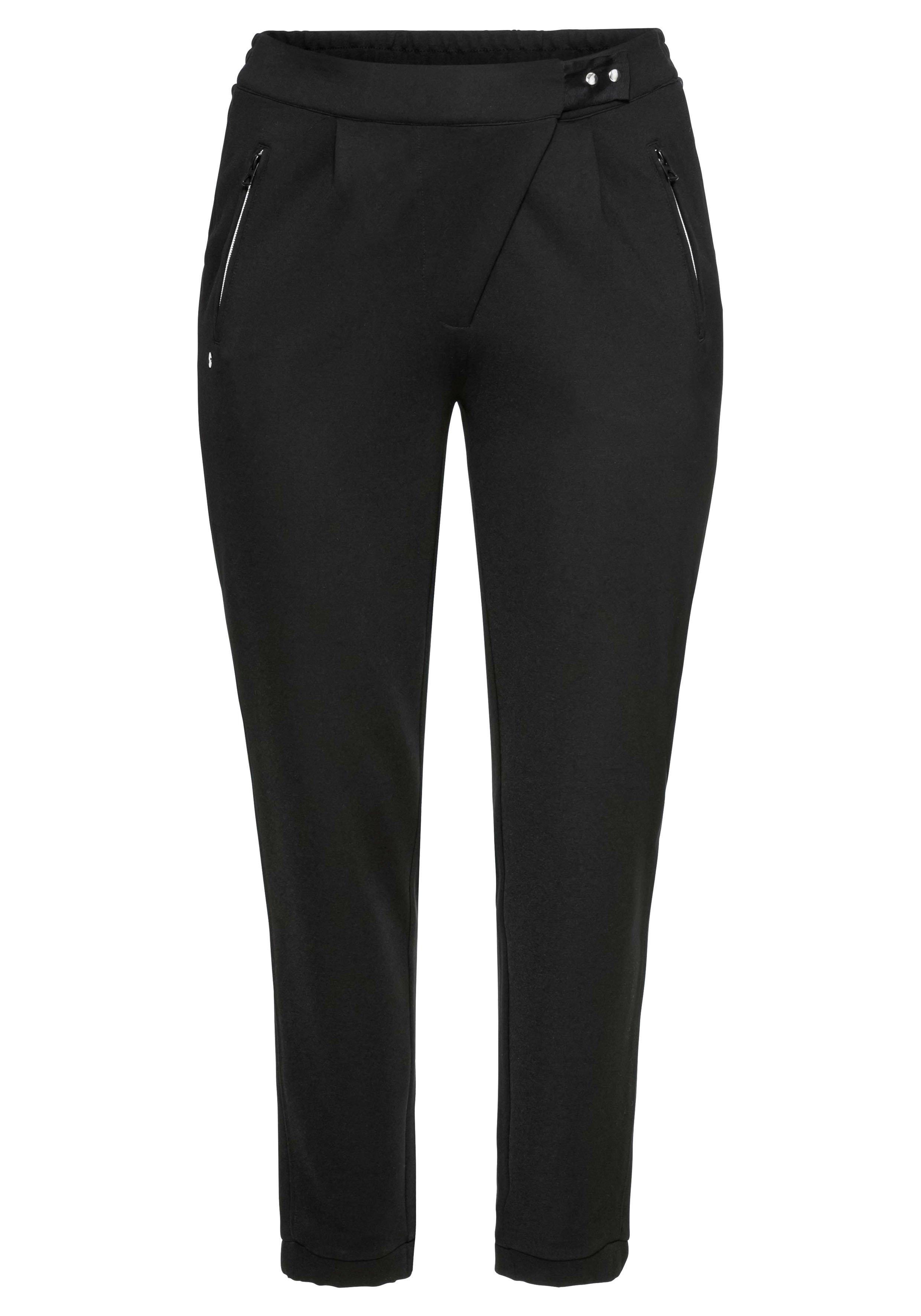 Joggpants mit Gummibund und Druckknöpfen