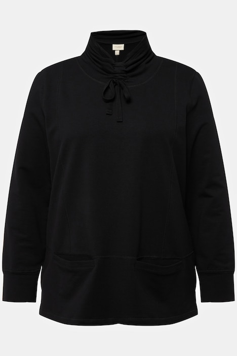 Sweatshirt, Stehkragen, Taschen, Langarm, Biobaumwolle