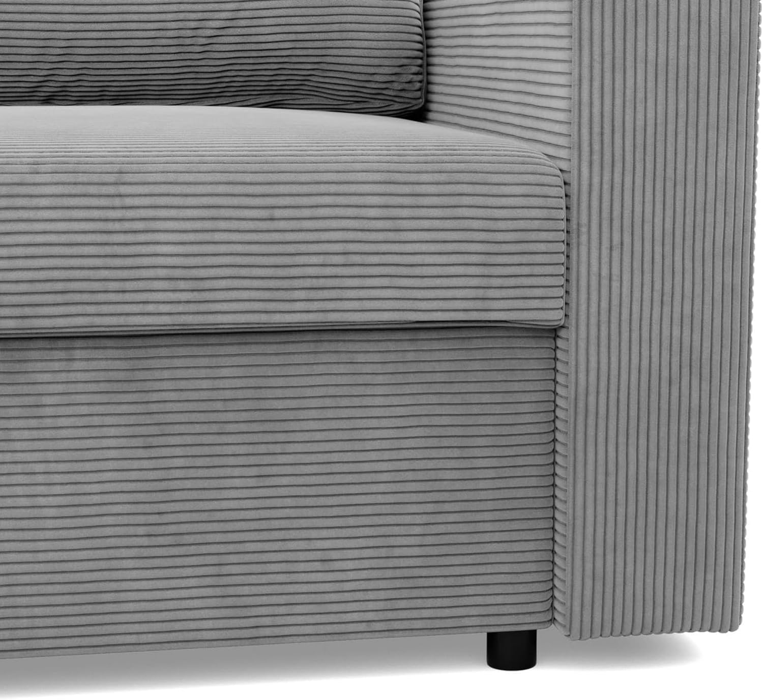 Mebligo - NEO Kollektion Sofa 2 Sitzer Mit Schlaffunktion 148 x 90 x 87 cm, Schlafsofa Mit Bettkasten, Kleines Wohnzimmer Sofa in Grau