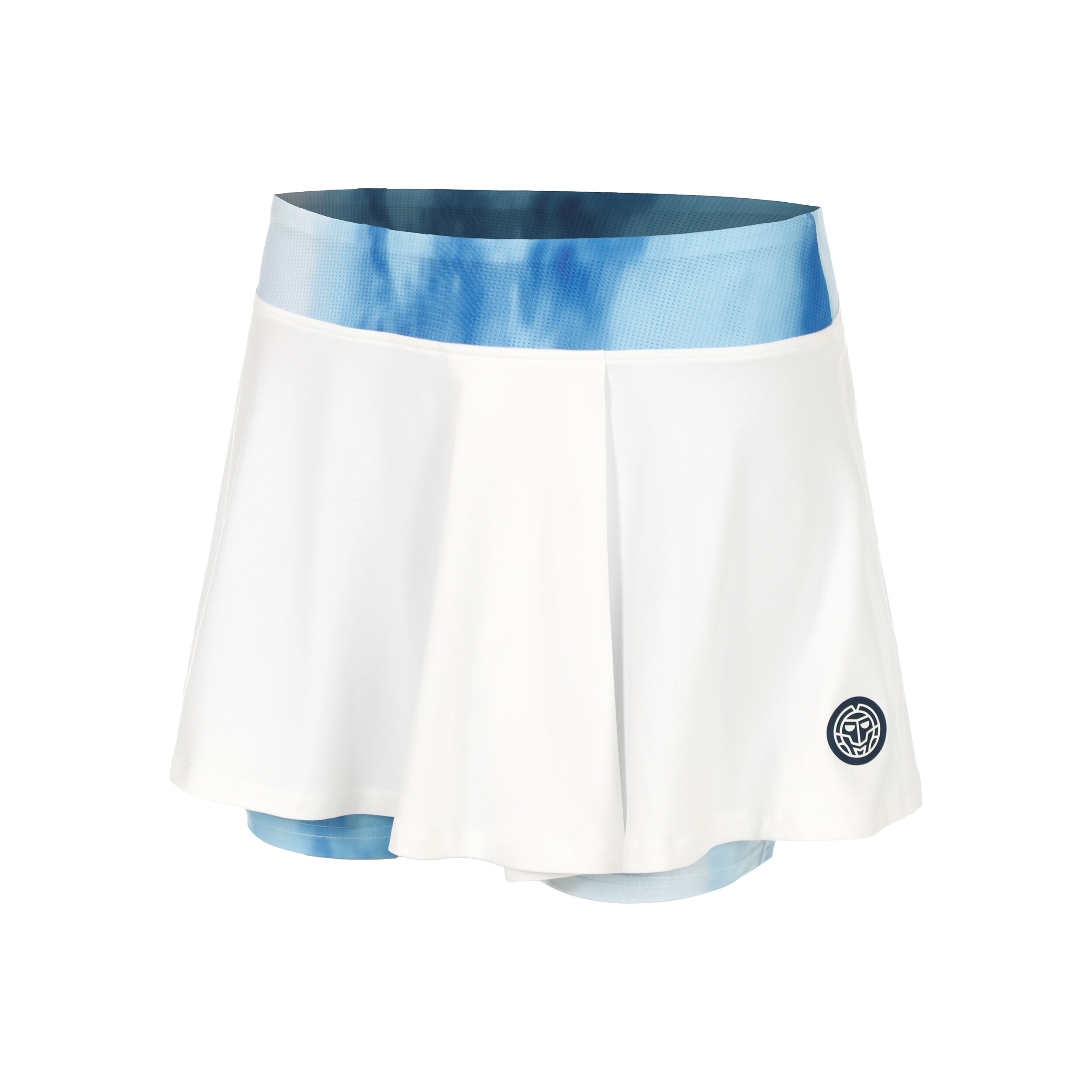 BIDI BADU Watercolour Printed Wavy Jupe Femmes - Blanc , Bleu