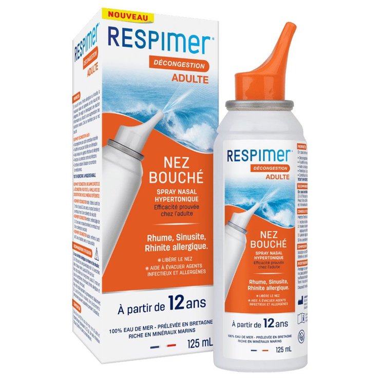 Spray nasal hypertonique 125ml Adulte Respimer