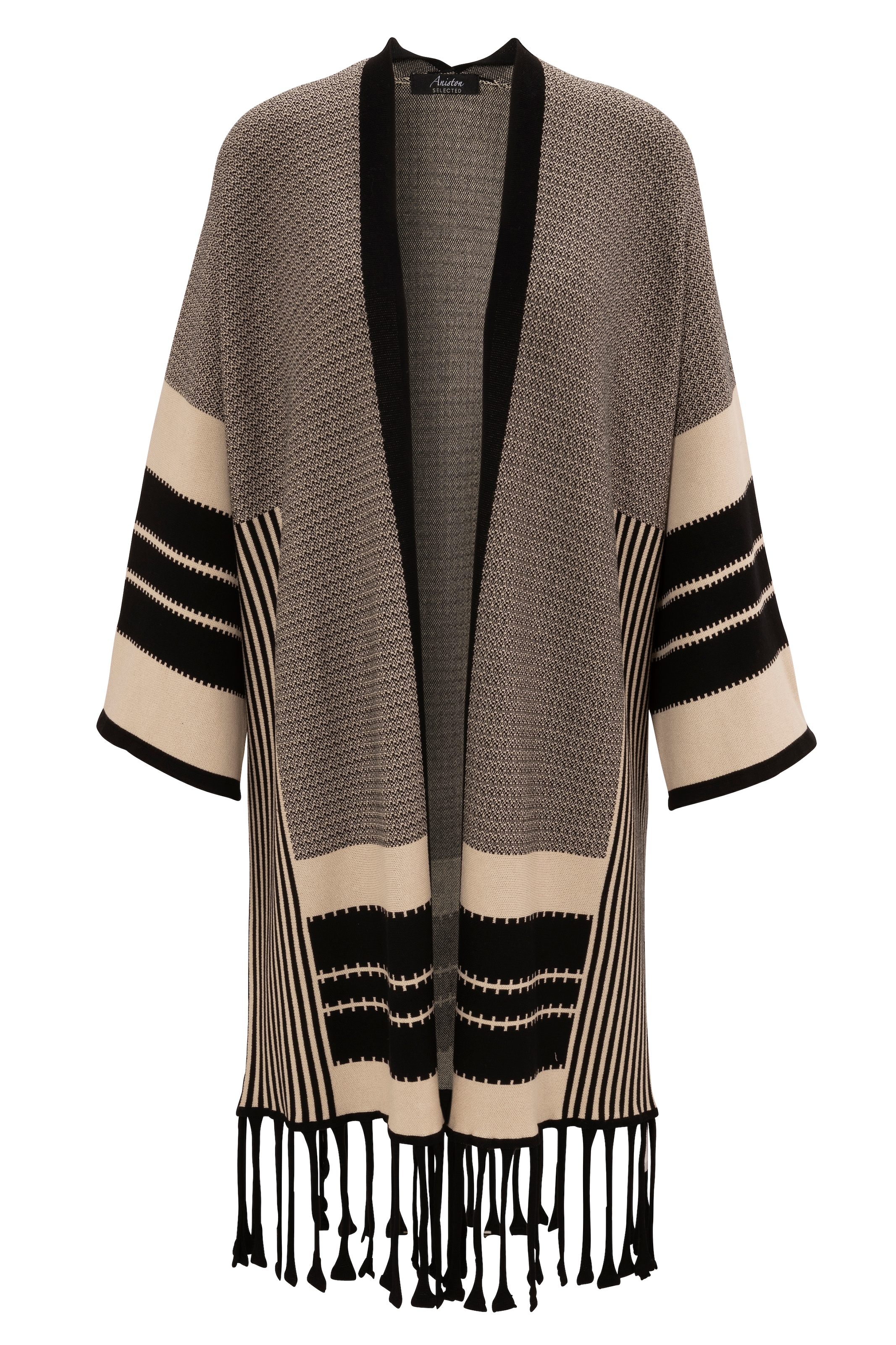Aniston SELECTED Strickjacke , mit Fransen am Saum