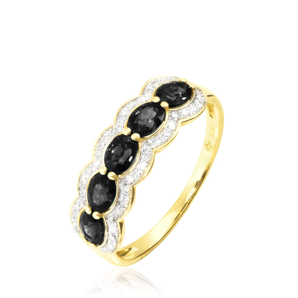 Bague Margaux Or Jaune Onyx Et Diamant