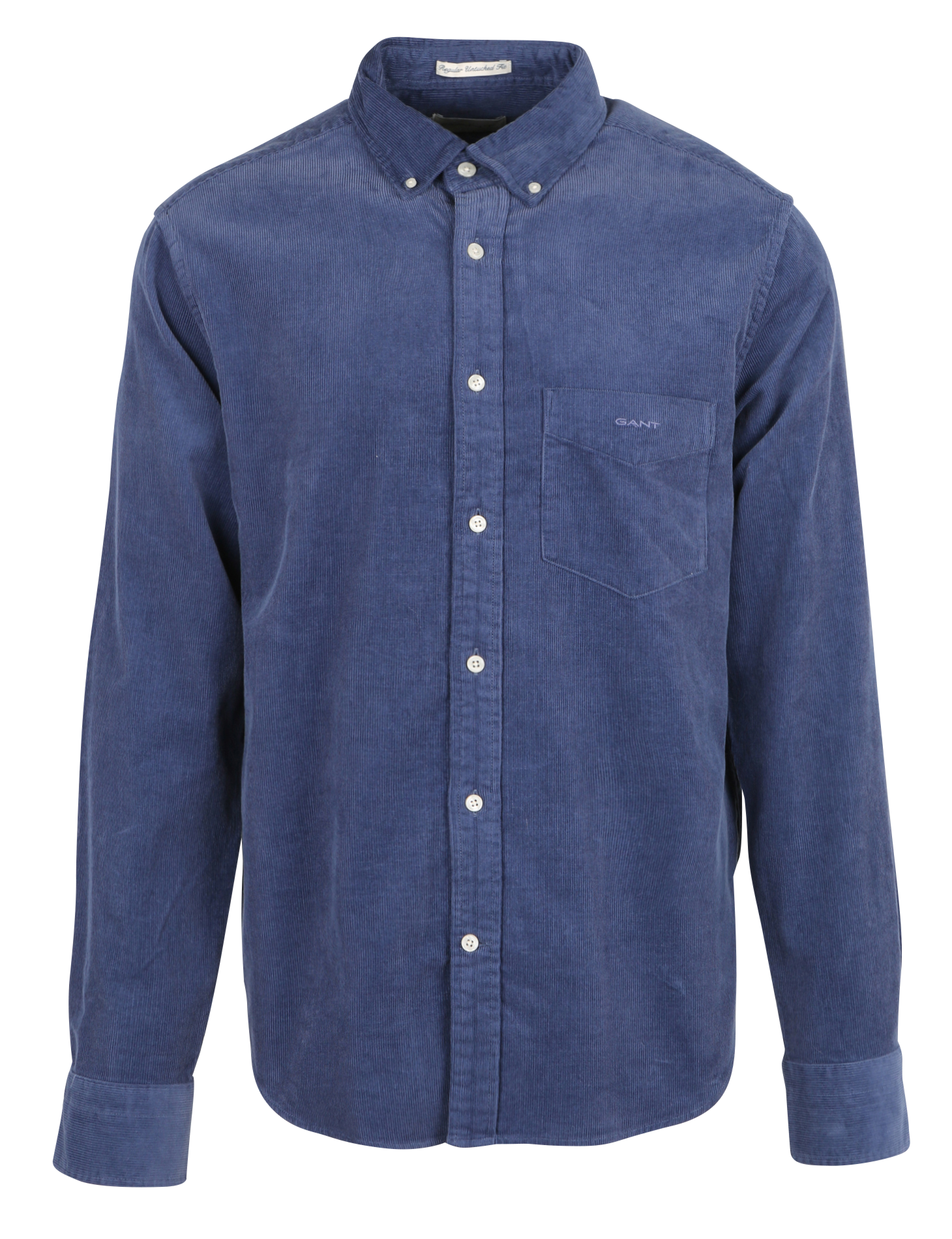 Chemise col classique en coton| Bleu
