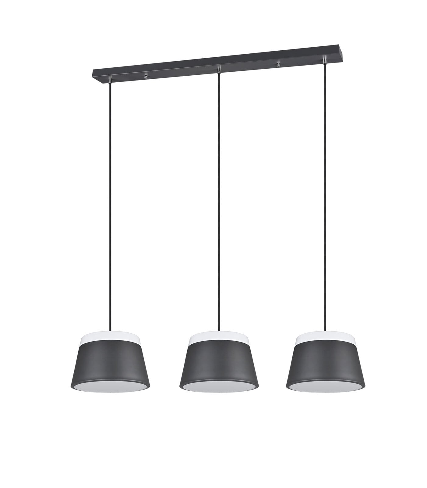 Baroness Pendelleuchte grau 308900642, B/H/T: 105 / 150 / 25 cm, Metall