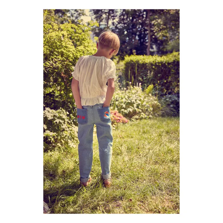 Wander & Wonder Jean Patchwork Coton Bio | Bleu