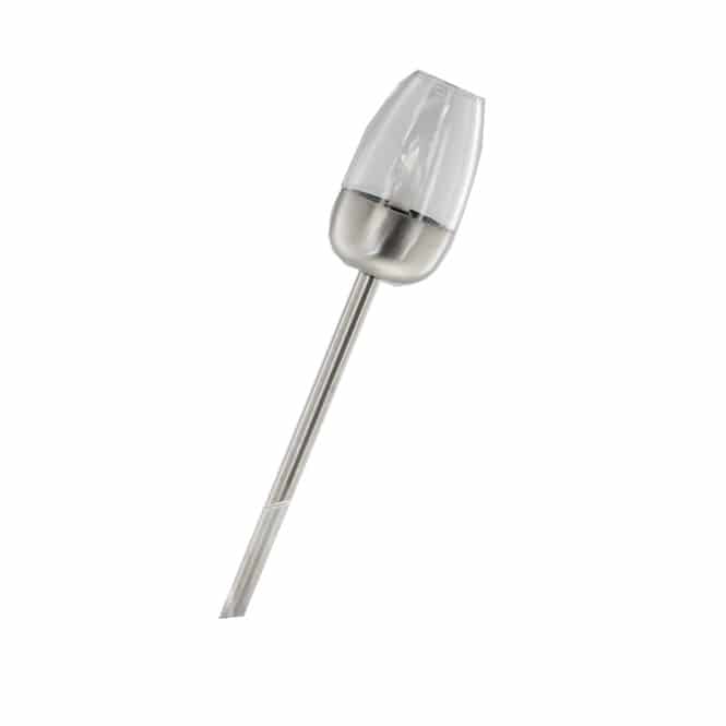 Gartenstecker mit Solar LED -  silber - ca. 6 x 39 cm