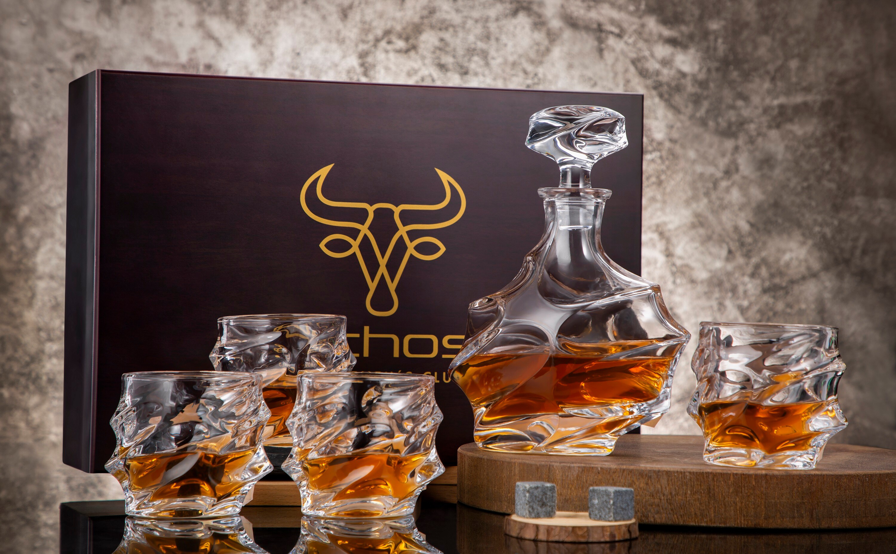 Echos Whiskyset Whiskygläser 7-Teiliges Whiskeyset Geschenkset