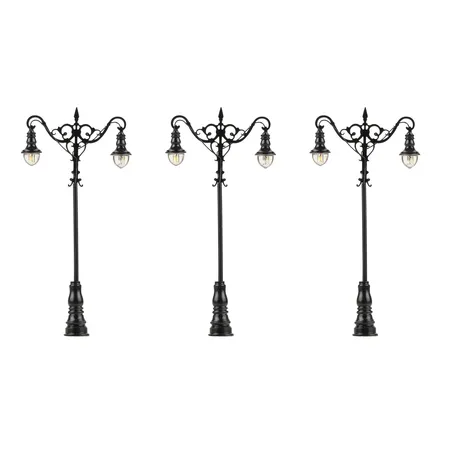 Faller 180106 - LED-Laterne, Kugel-Hängeleuchten, 3 Stück