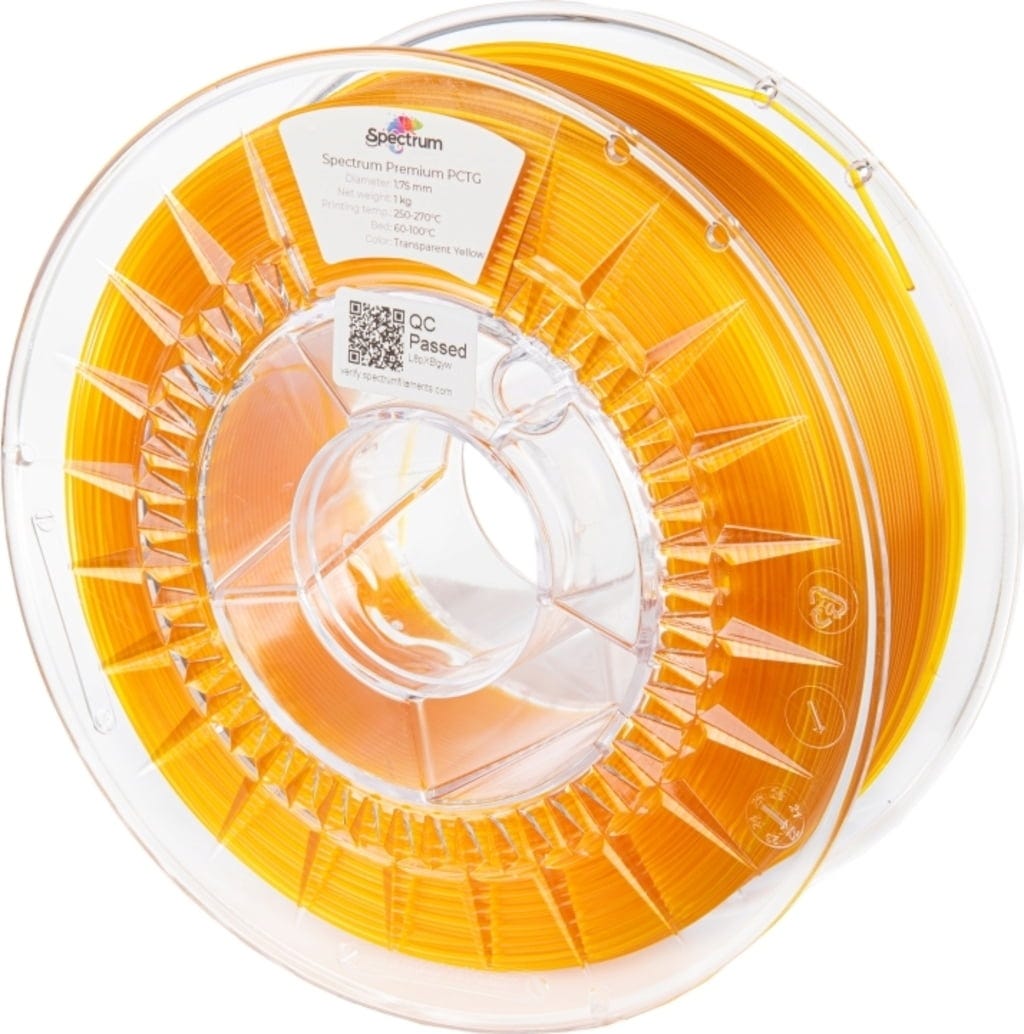 Spectrum  Premium PCTG Transparent Yellow, 1,75 mm / 1000 g    Hochwertige Alternative zu PET-G