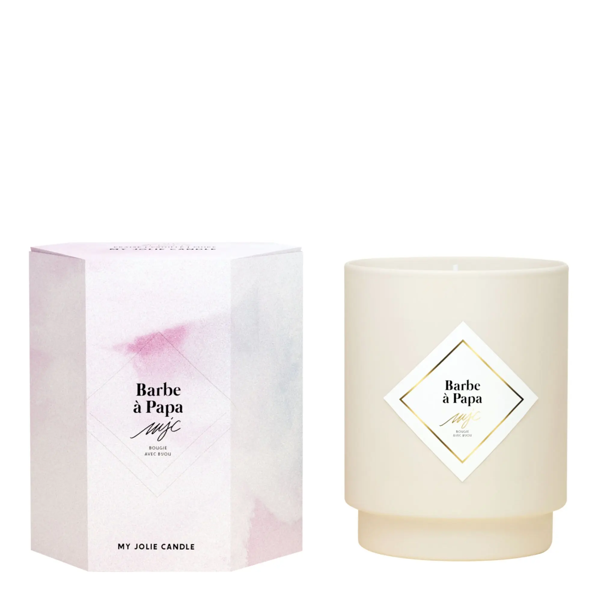 My Jolie Candle - Bougie Parfumée avec Bijou Barbe à Papa- Bougie