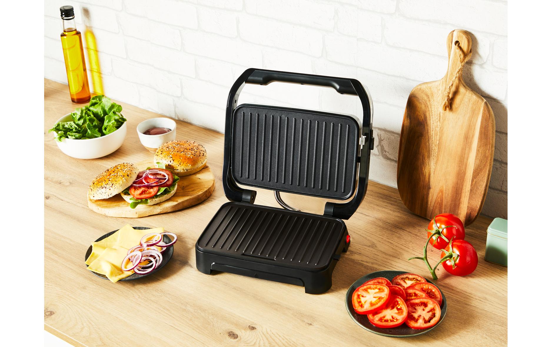 Kontaktgrill Inicio Compact GC270D 1000 W2in1 Paninitoaster und Grill