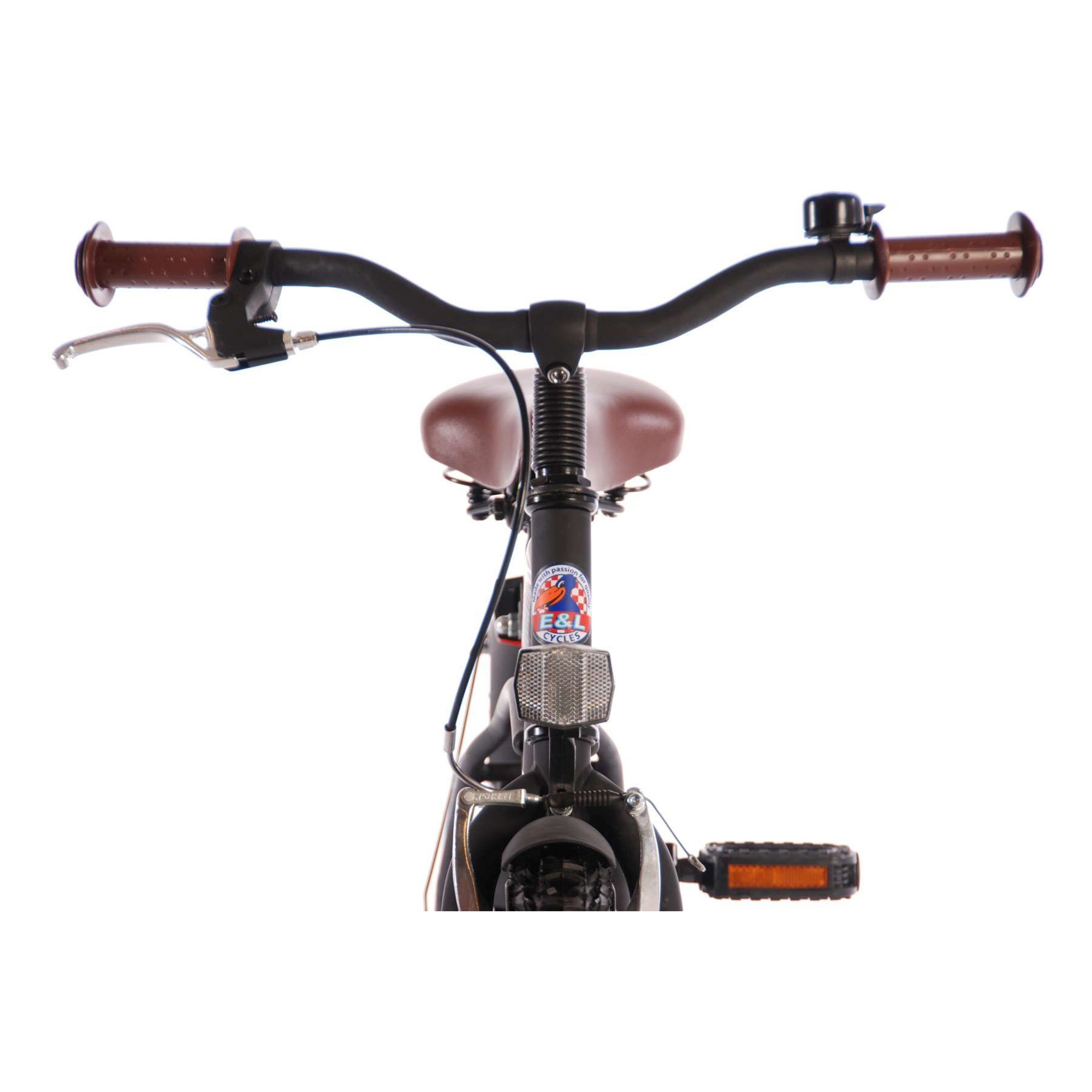 Volare Black Cruiser Kinderfahrrad 18 Zoll Mädchen Jungen 4 - 7 Jahre Kinder Fahrrad 104 - 116 cm mit Rücktrittbremse