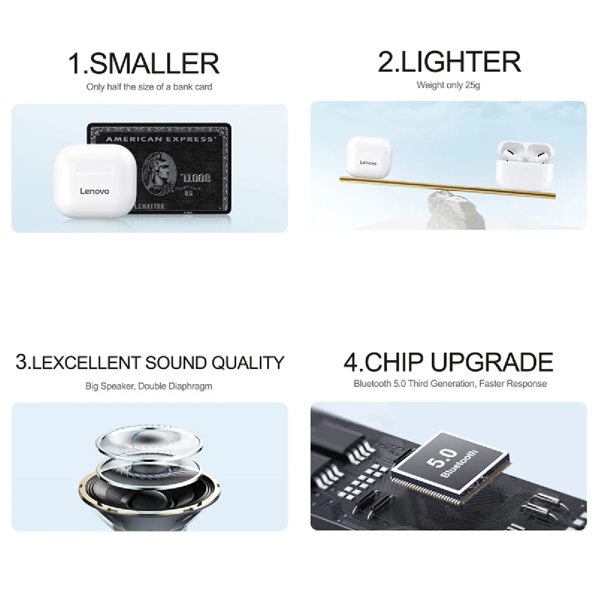 Universal Écouteurs Bluetooth Sportifs - Blanche