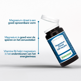 Bonusan Magnesiumcitraat 150mg Plus Tabletten Duoverpakking 2x60TB