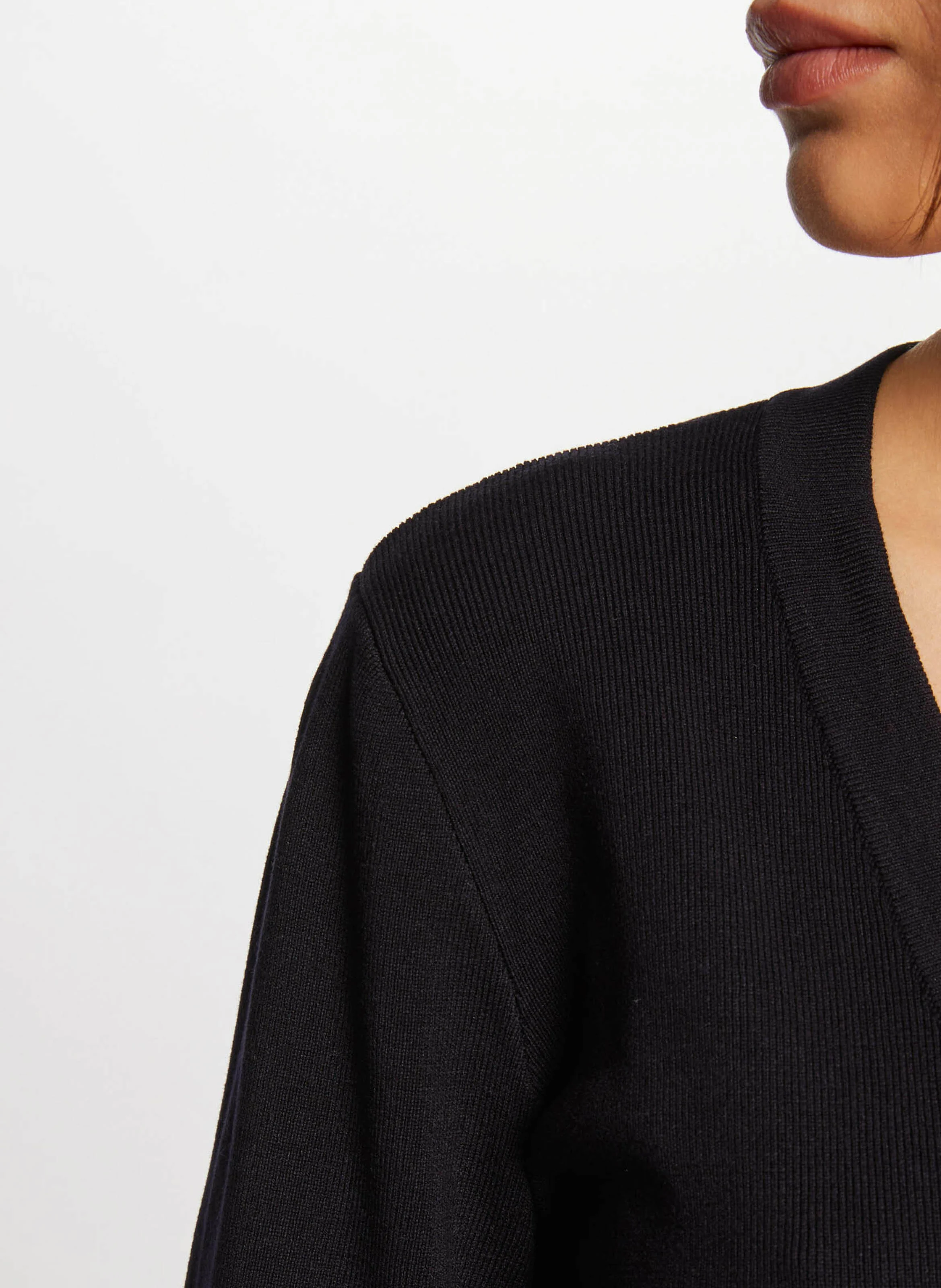 MGAYA - Gilet droit manches longues boutonné | Bleu