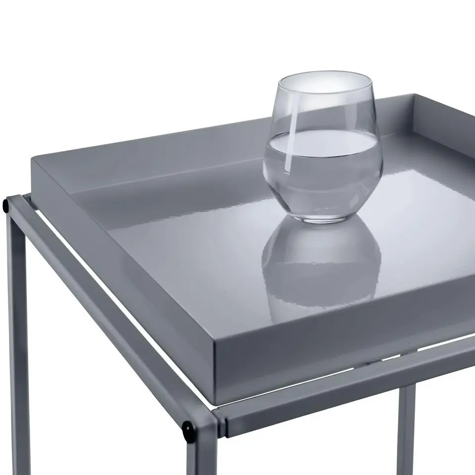 tectake Bijzettafel Cambridge 40x40x44cm, Donkergrijs