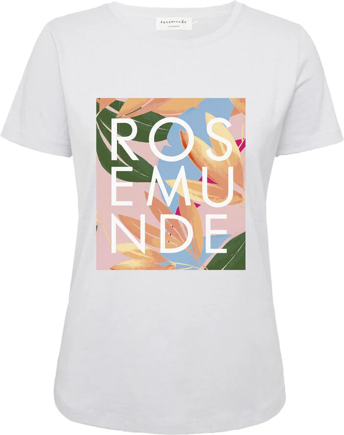 Rosemunde Organic t-shirt Tropical placement print