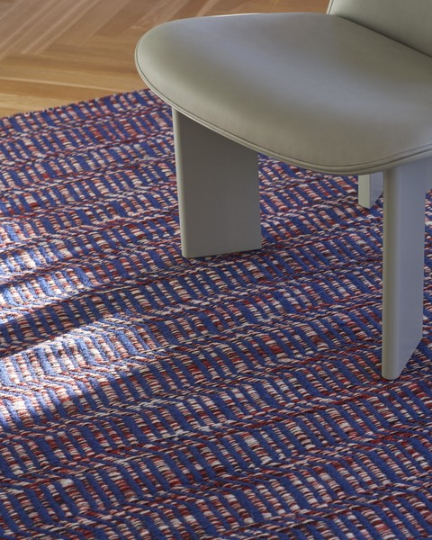 Vloerkleed Radio 170x240 rood/blauw